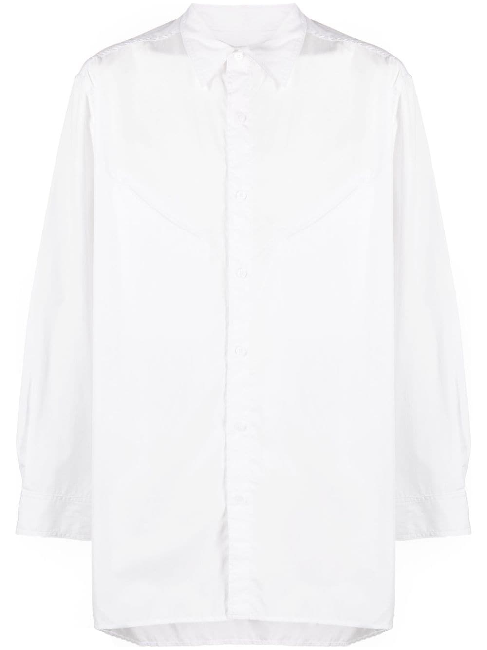 panelled cotton shirt - 1