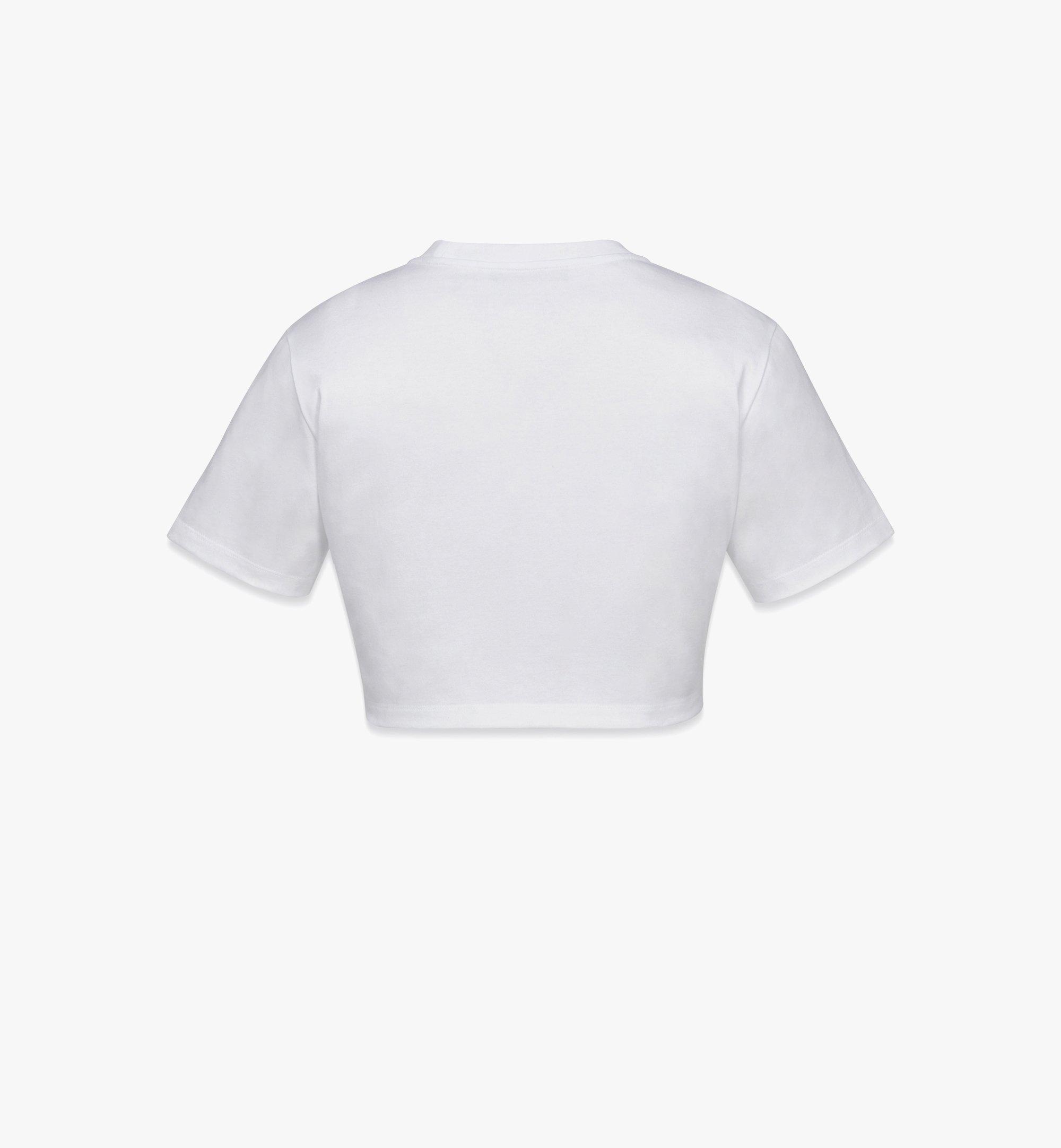 MCM Worldwide Print Cropped T-Shirt in Organic Cotton - 2