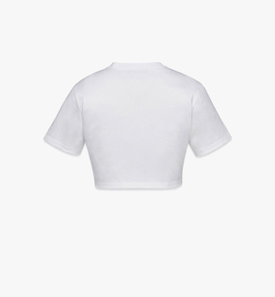 MCM MCM Worldwide Print Cropped T-Shirt in Organic Cotton outlook