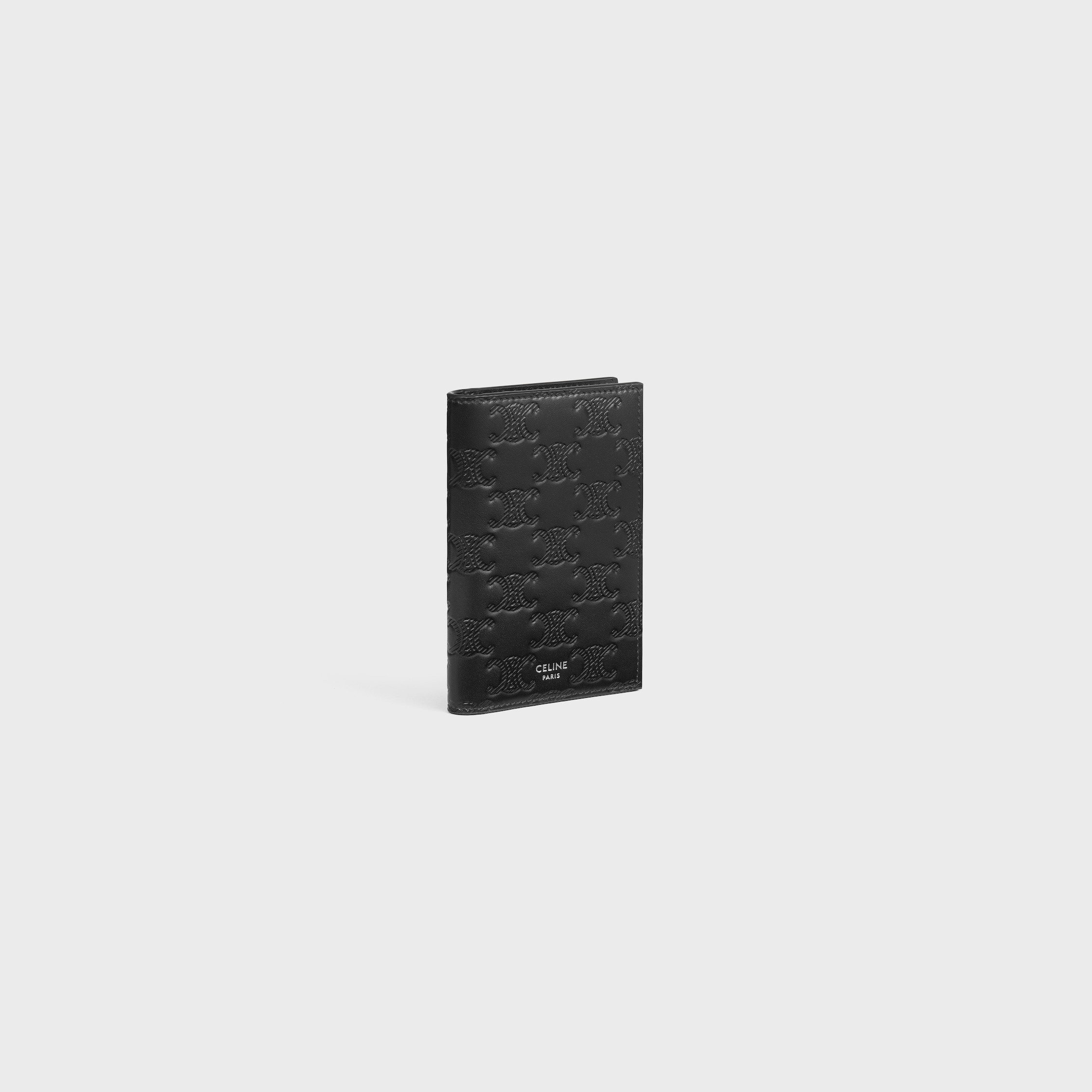 VERTICAL CARD HOLDER in Calfskin with triomphe embossed - 3