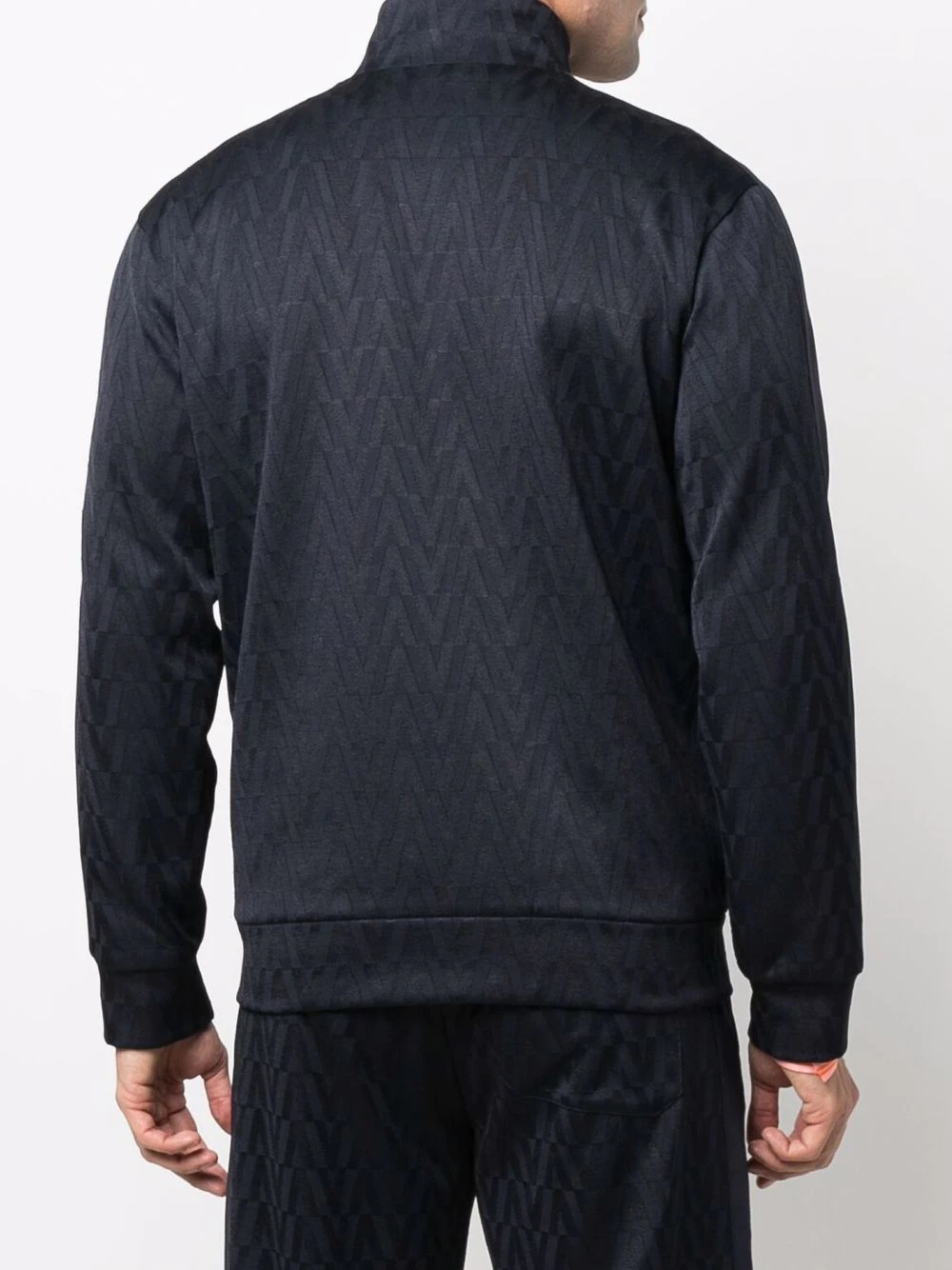 Optical Valentino jacquard track jacket - 4