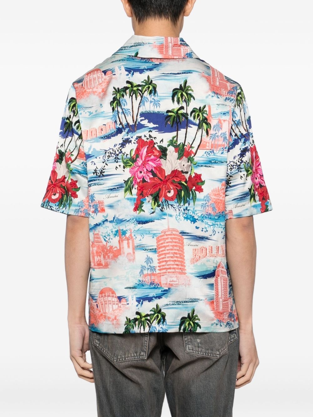 tropical-print short-sleeve shirt - 4
