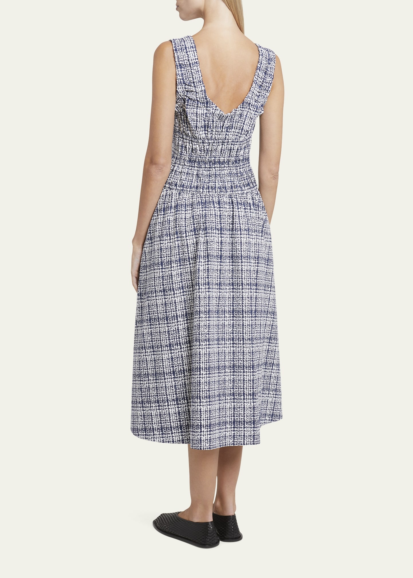 Penny Tweed Poplin A-Line Midi Dress - 3