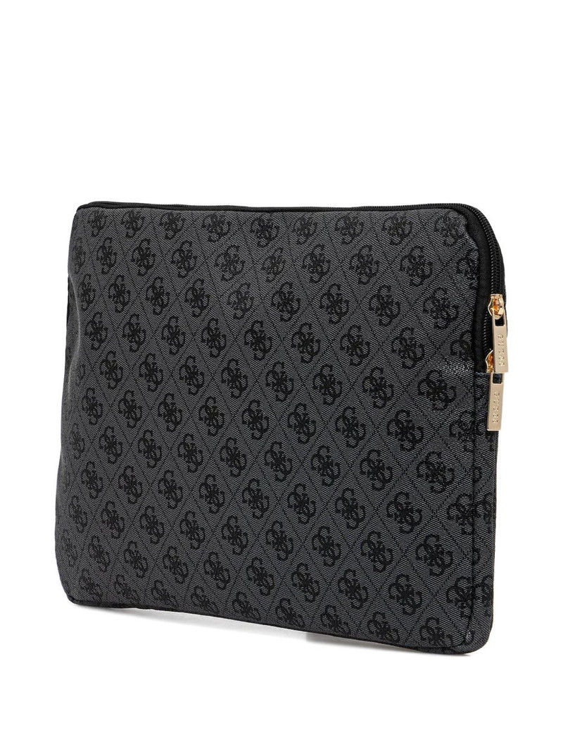 GUESS USA monogram-print logo-plaque laptop bag outlook