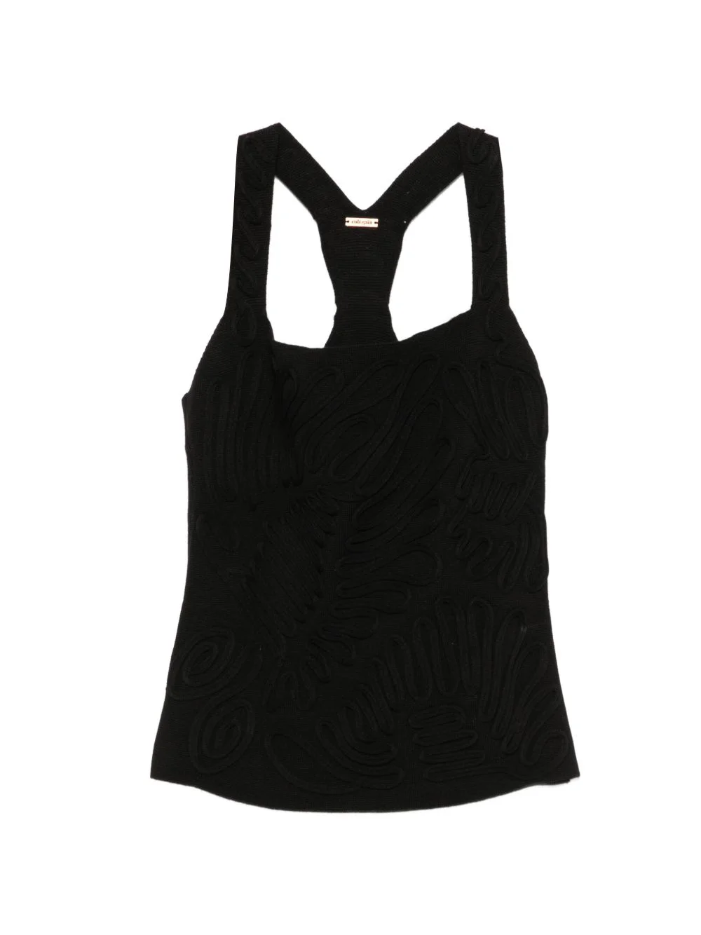 Stells embroidered square-neck top - 1