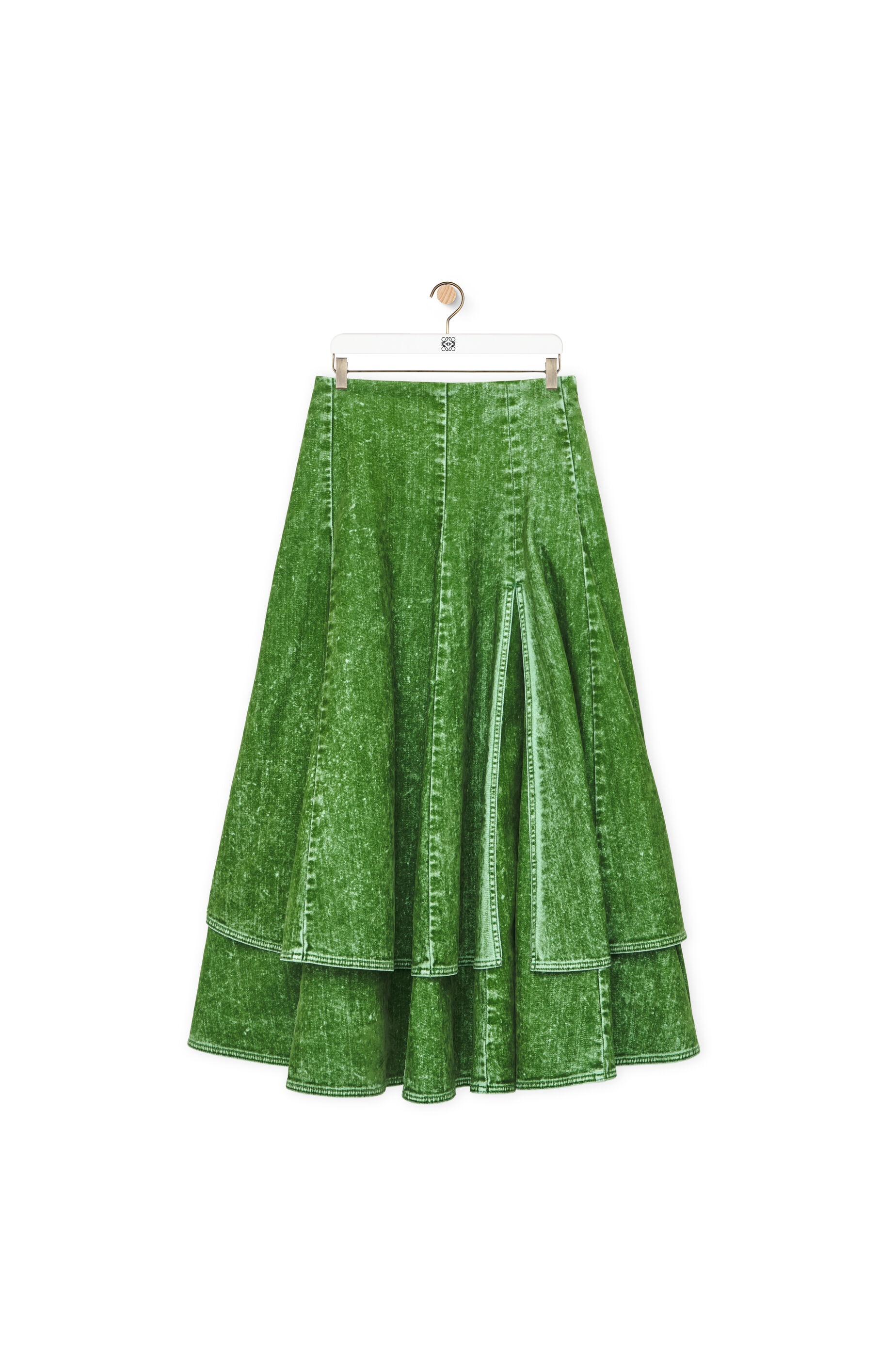 Double layer skirt in denim - 1