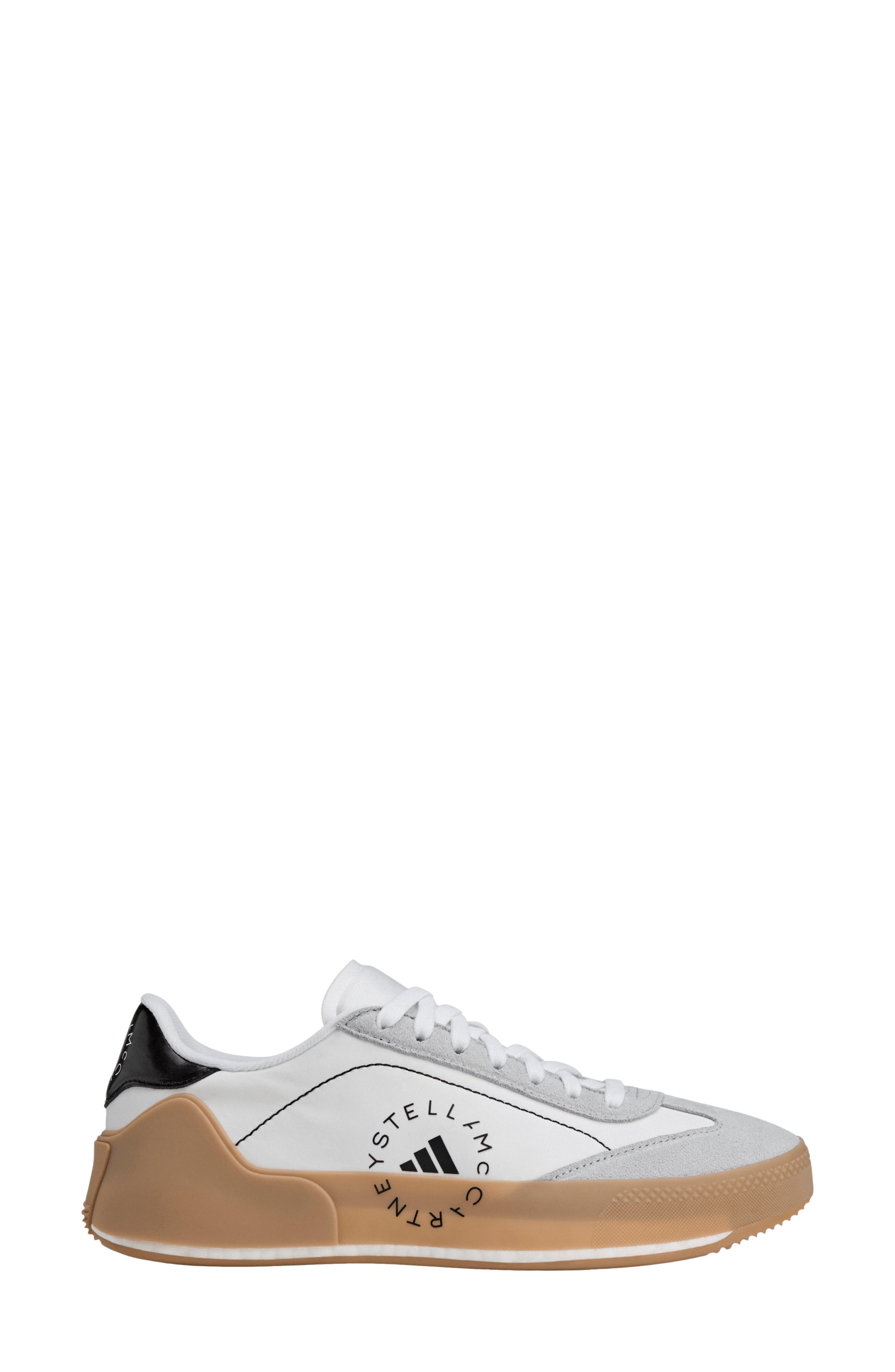 adidas by Stella McCartney Court Boost Tennis Sneaker in White/Charcoal/Core Black at Nordstrom - 3
