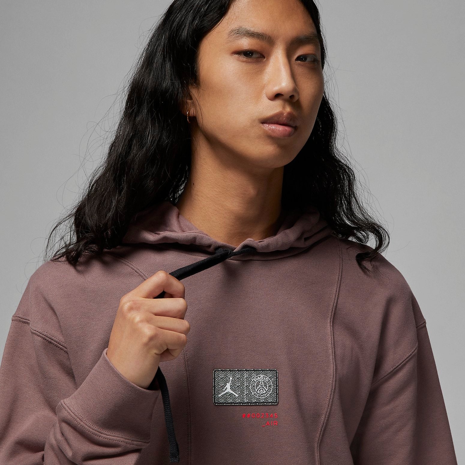 Air Jordan Paris Saint Germain Pullover Hoodie 'Plum Eclipse Bright Crimson' DM3097-291 - 2