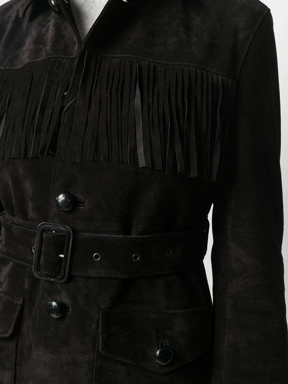 fringe suede jacket - 5