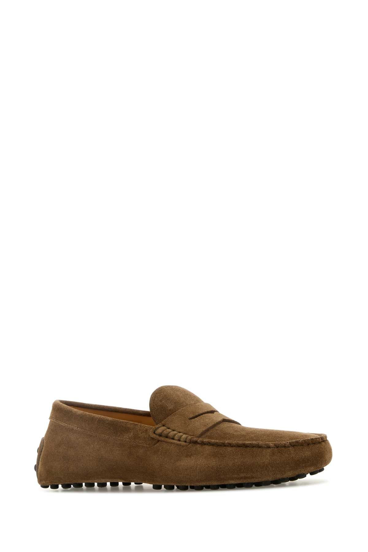 Tod's Men Brown Suede Loafers - 2