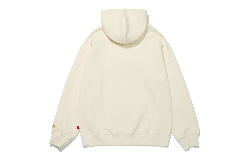 Li-Ning (WMNS) Li-Ning Lifestyle Graphic Printed Hooded Sweatshirt 'White' AWDT056-8 outlook