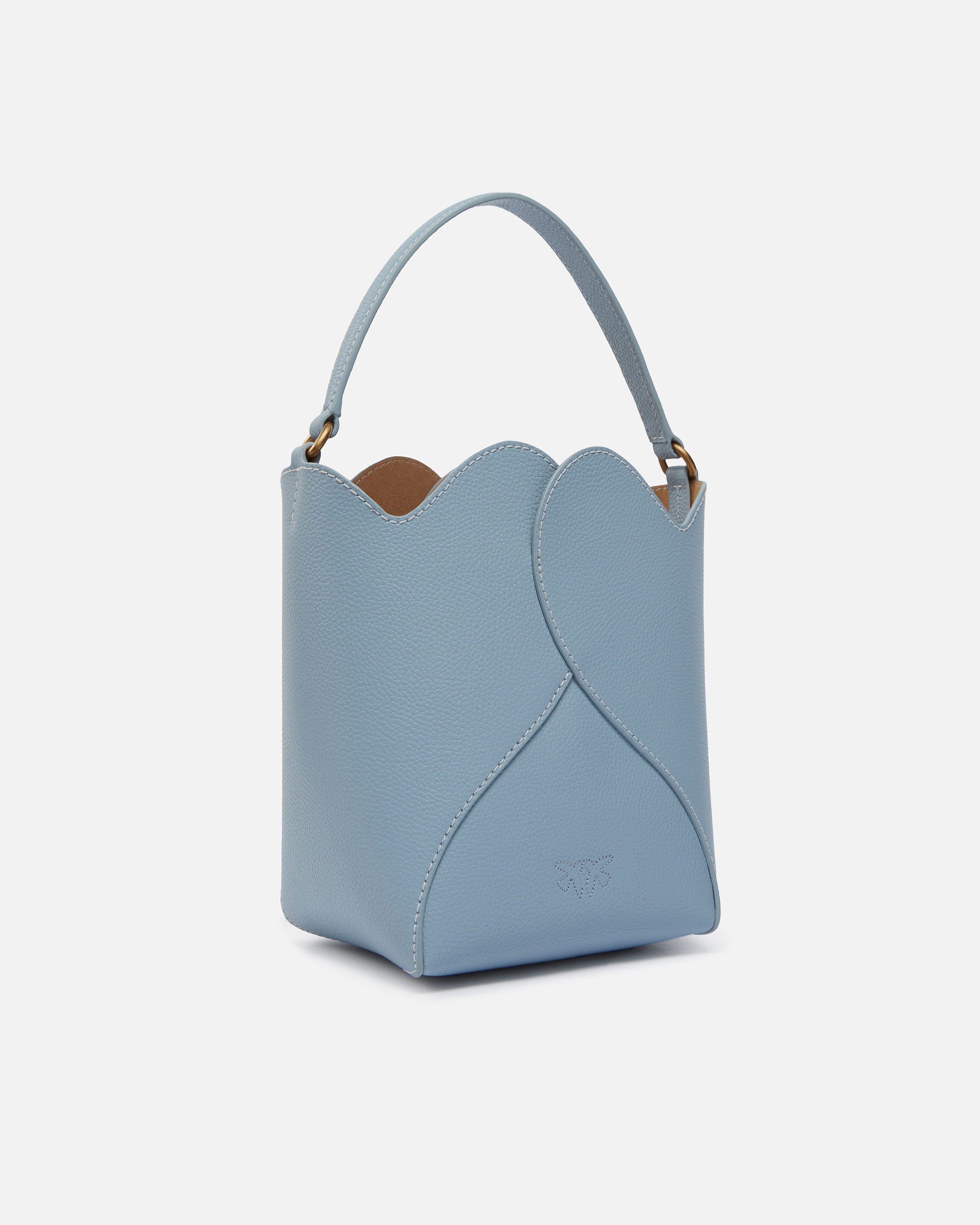 HEART MINI LEATHER BUCKET BAG WITH SHOULDER STRAP - 2