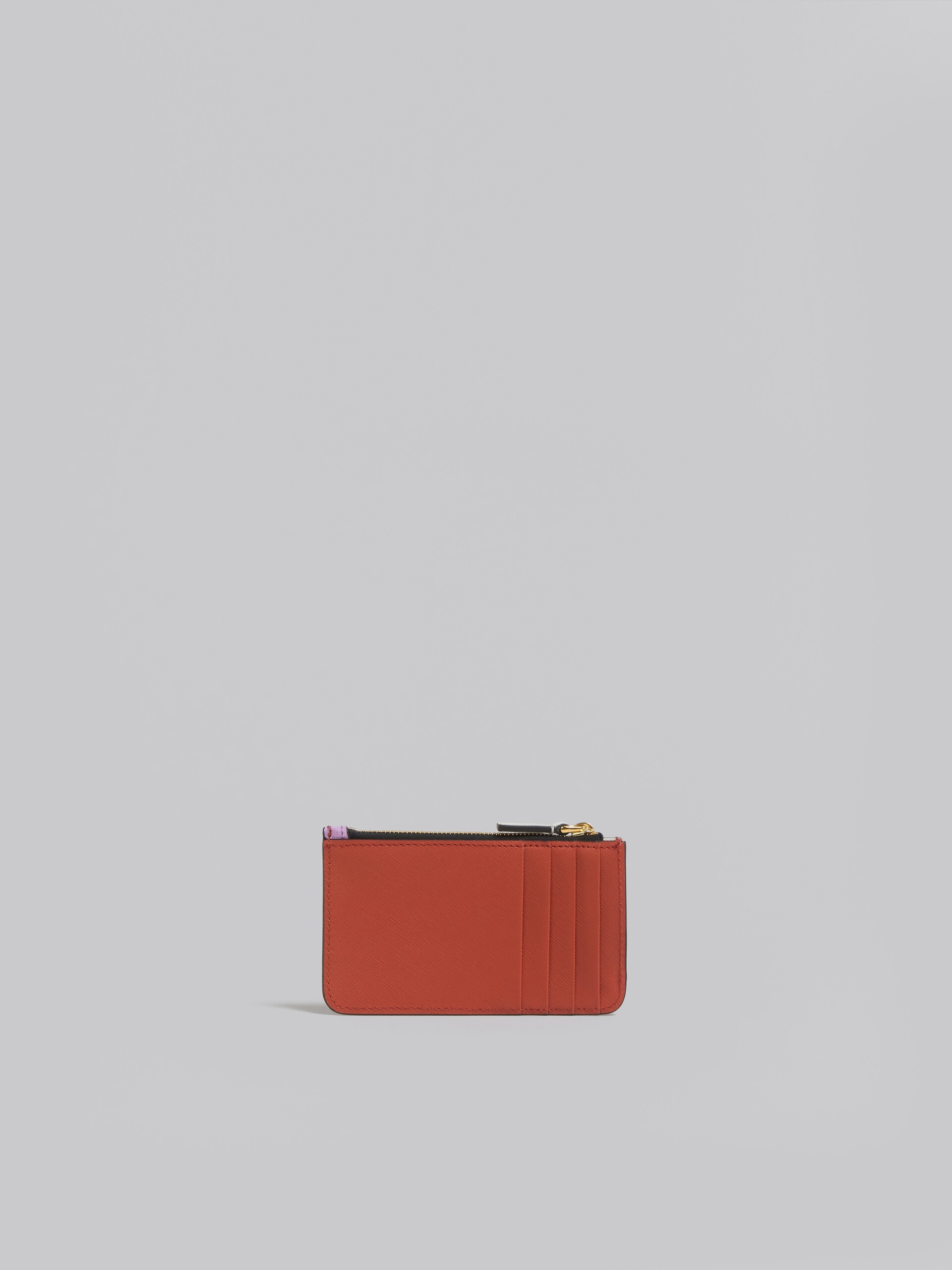 LILAC SAFFIANO LEATHER CARD CASE - 3
