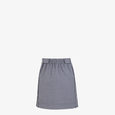 FENDI Wool check print skirt outlook