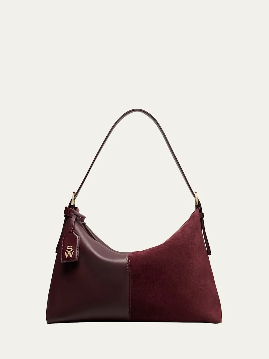 5050 Suede & Leather Shoulder Bag - 1