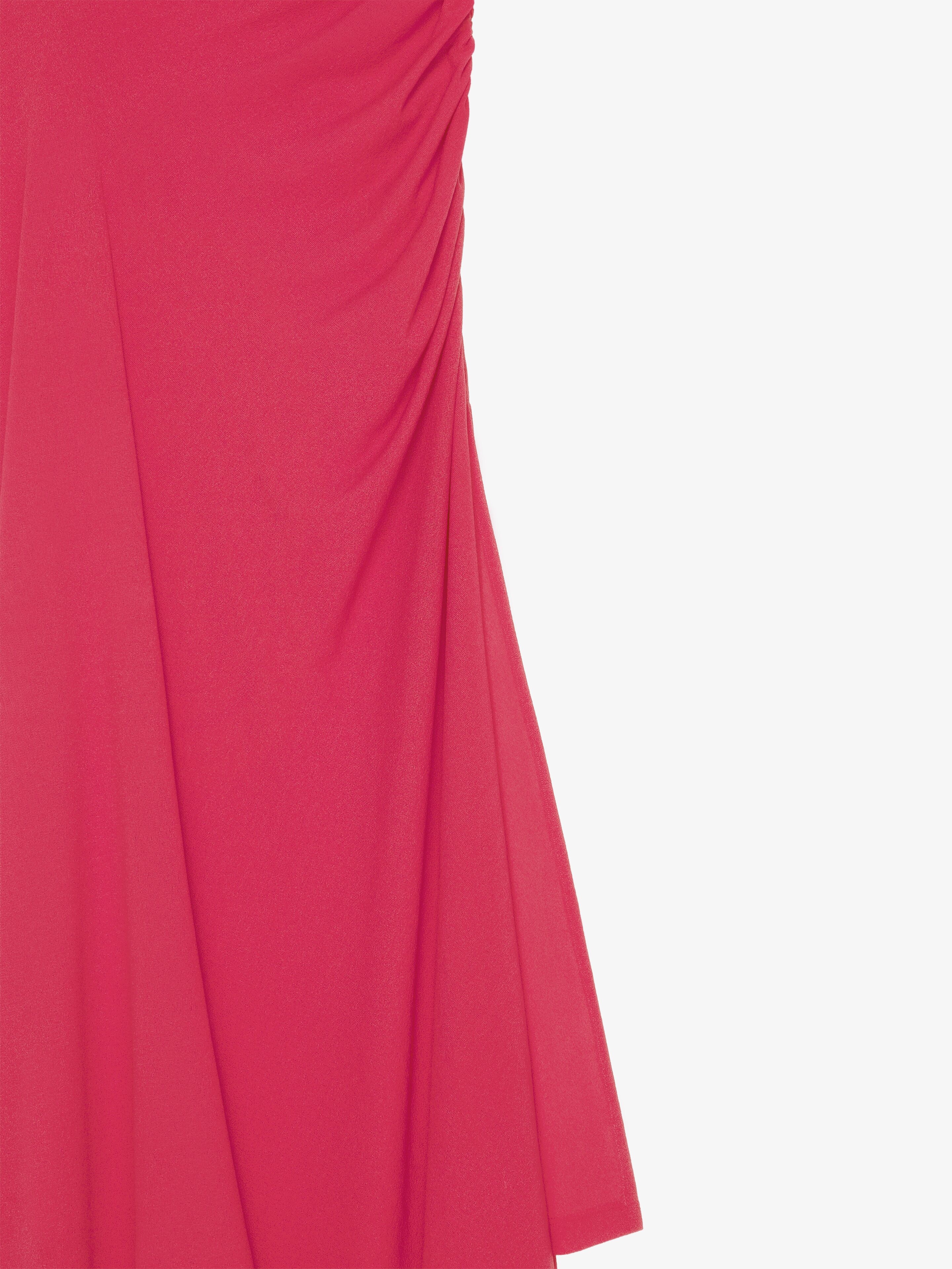 ASYMMETRIC DRAPED DRESS IN CREPE JERSEY - 5