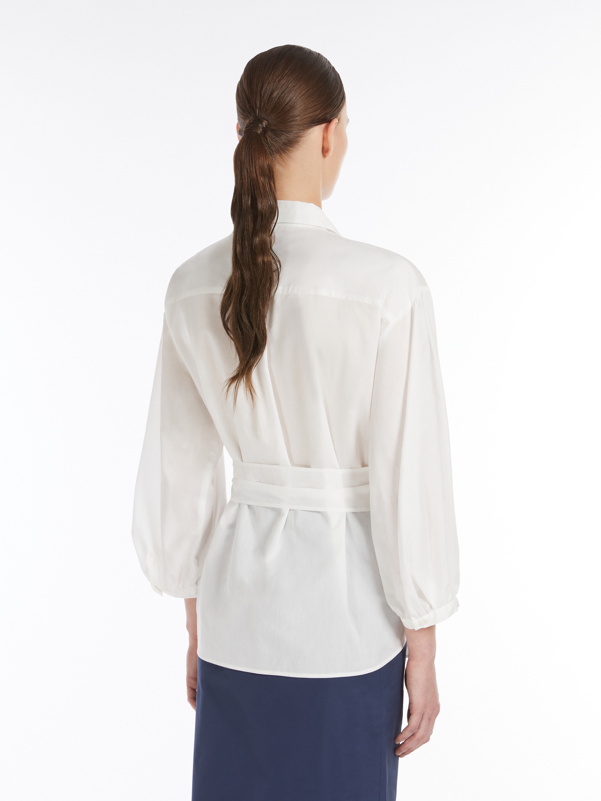 CECI Cotton and silk canvas shirt - 4