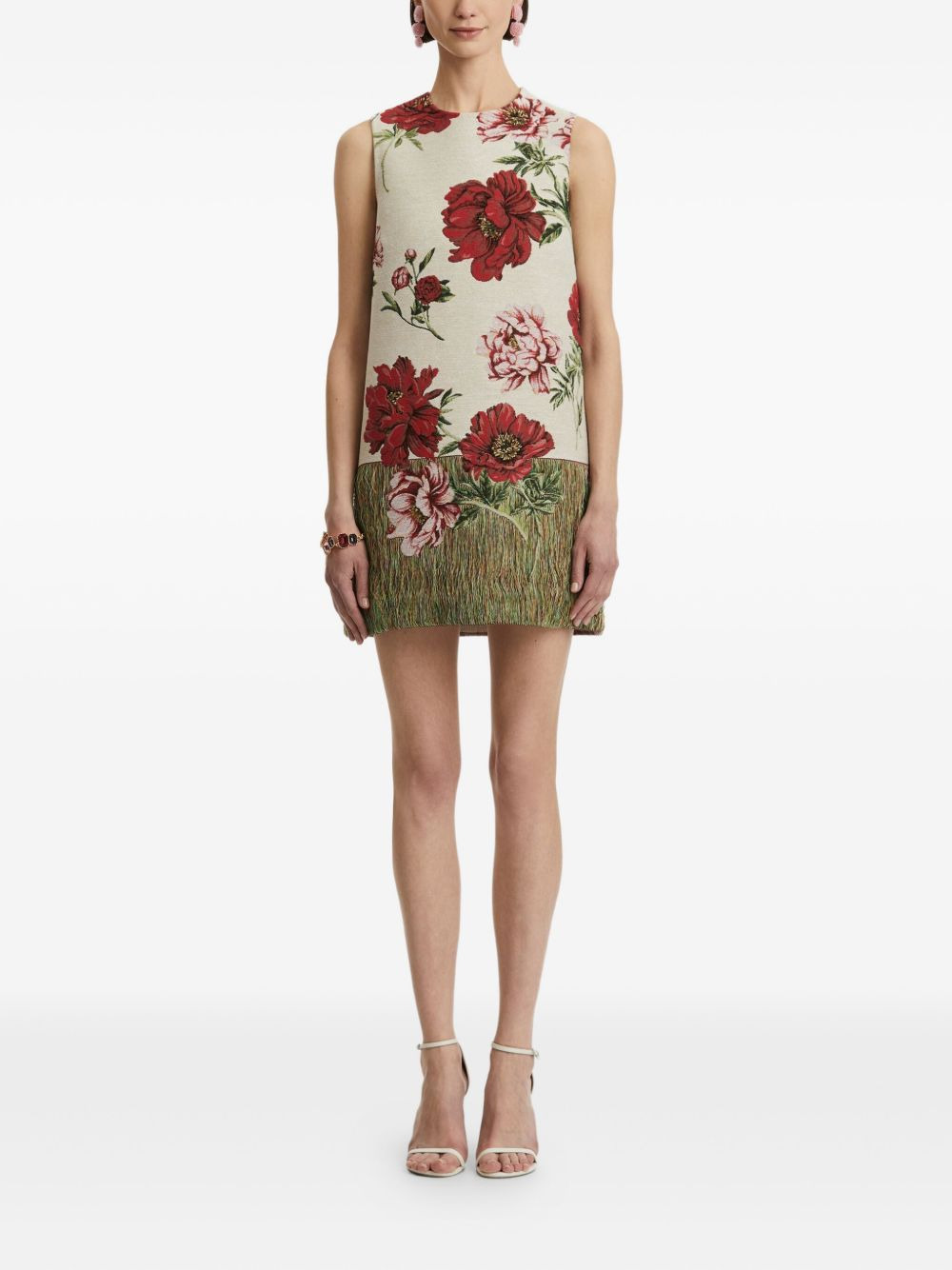 peony floral shift mini dress - 2