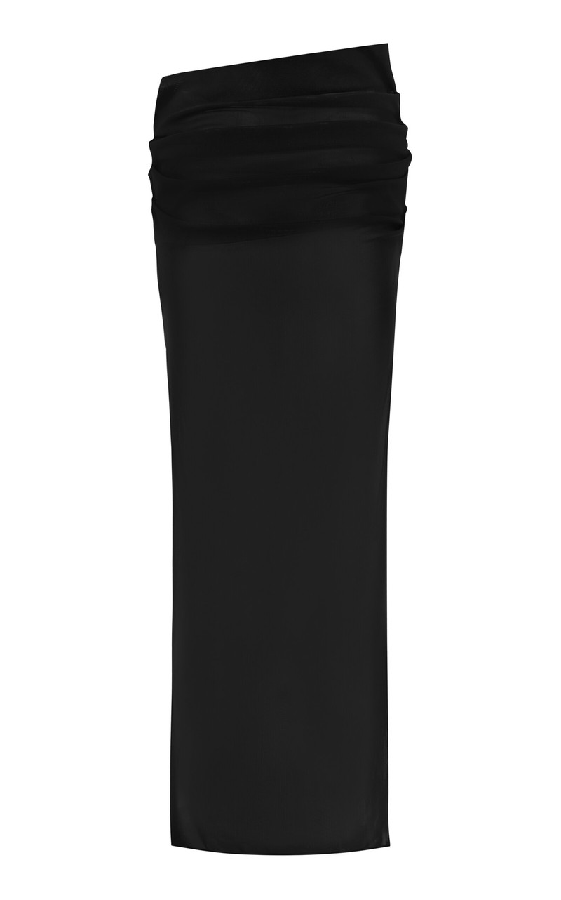 ALEX PERRY Asymmetric Power Mesh Mini Skirt black outlook