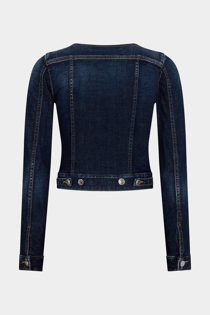STRETCH DENIM LONG SLEEVES CORSET JACKET - 2