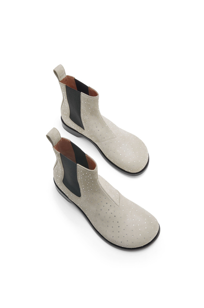 Campo Chelsea boot in suede calfskin and allover rhinestones 4