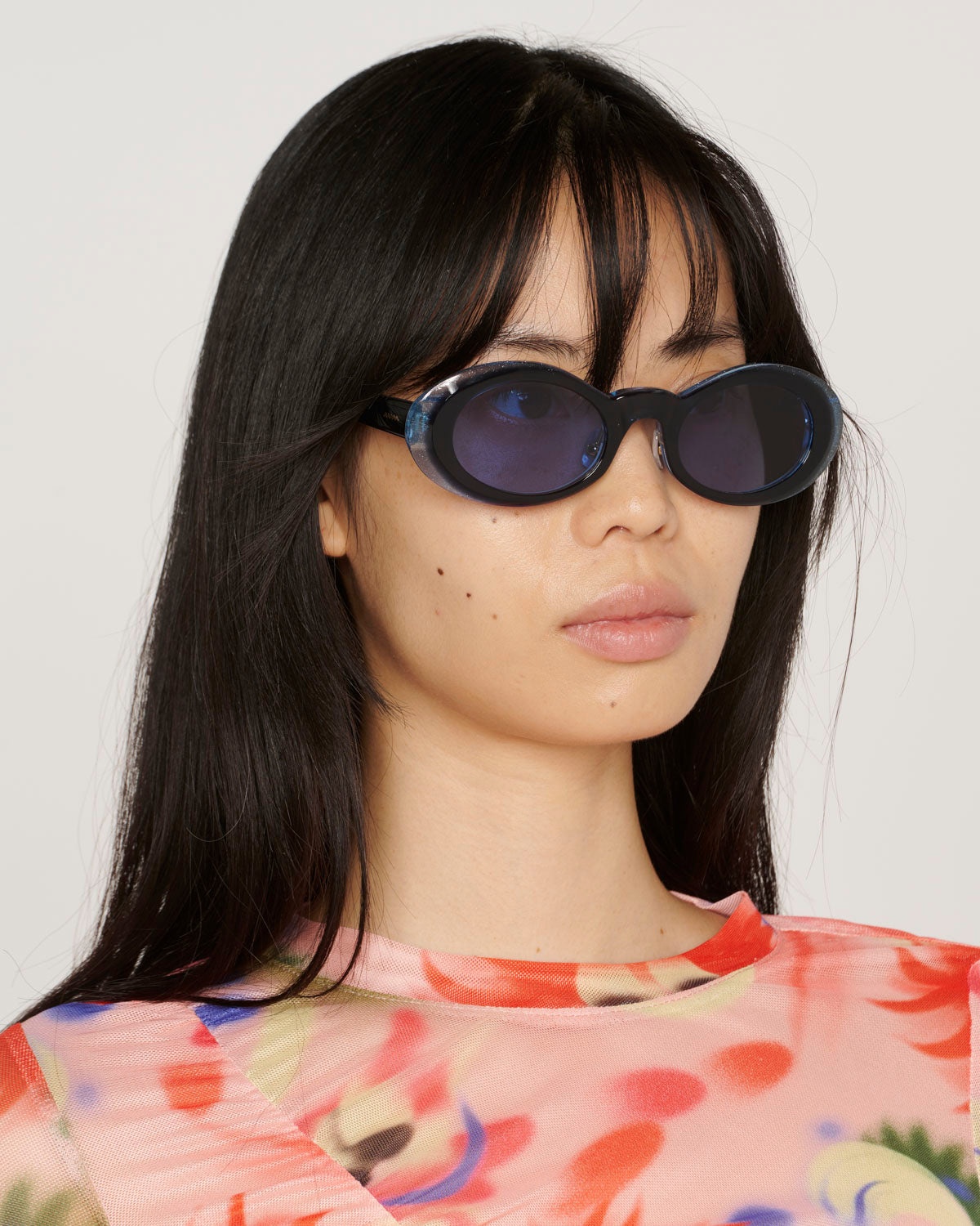 Oyster Post Modern Primitive Eye Protection - Blue Glitter - 2