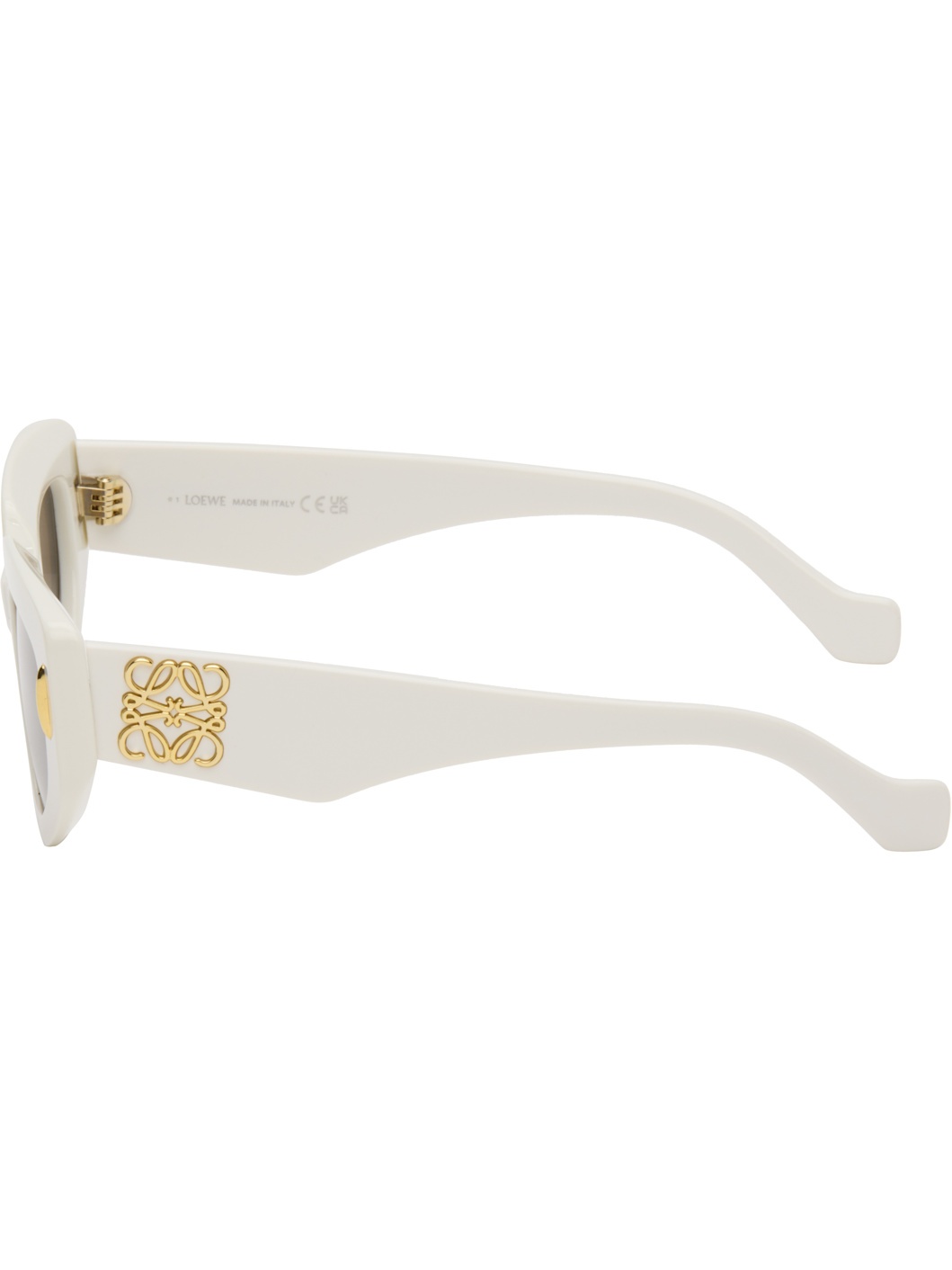 White Small Butterfly Screen Sunglasses - 3