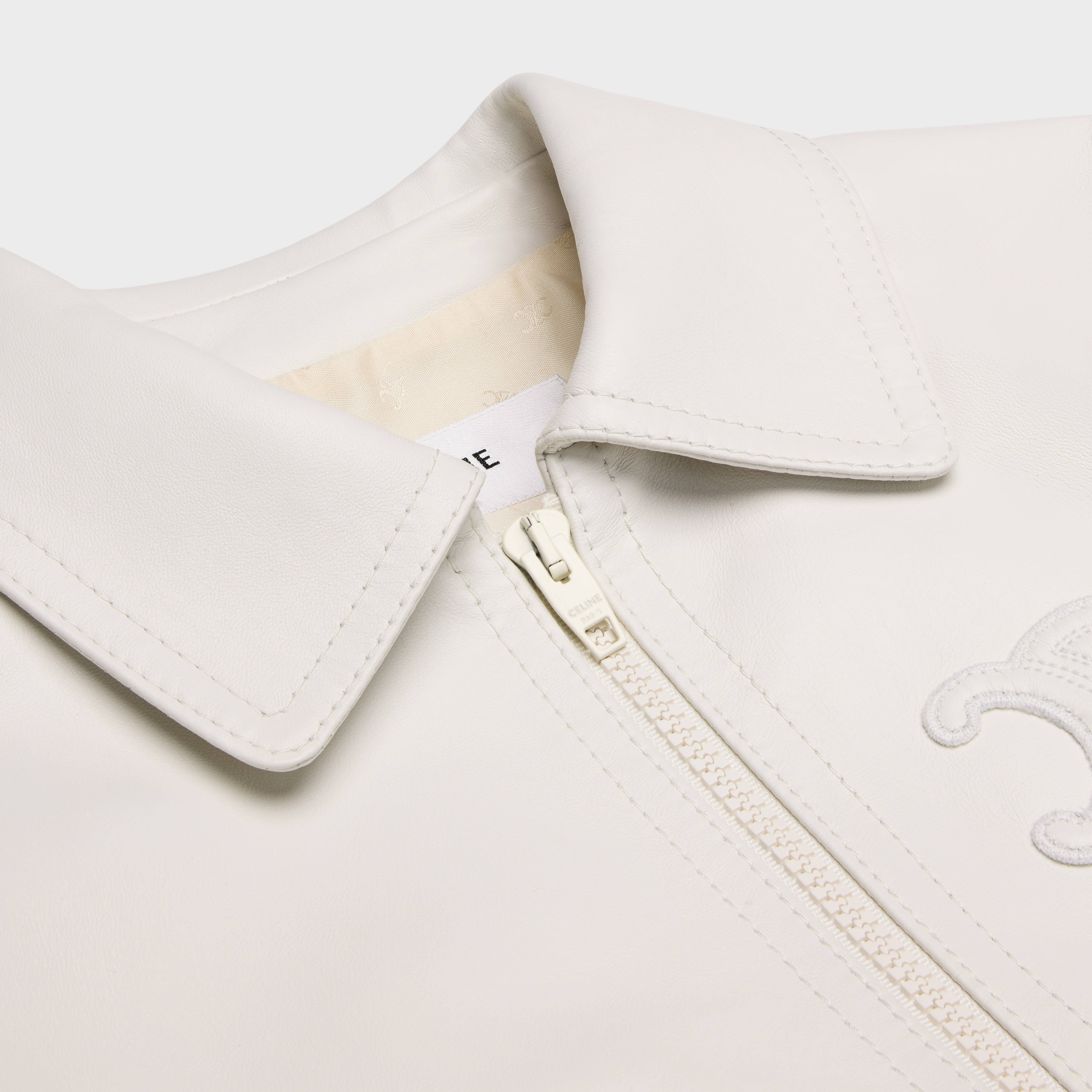 Triomphe blouson jacket in soft lambskin - 3