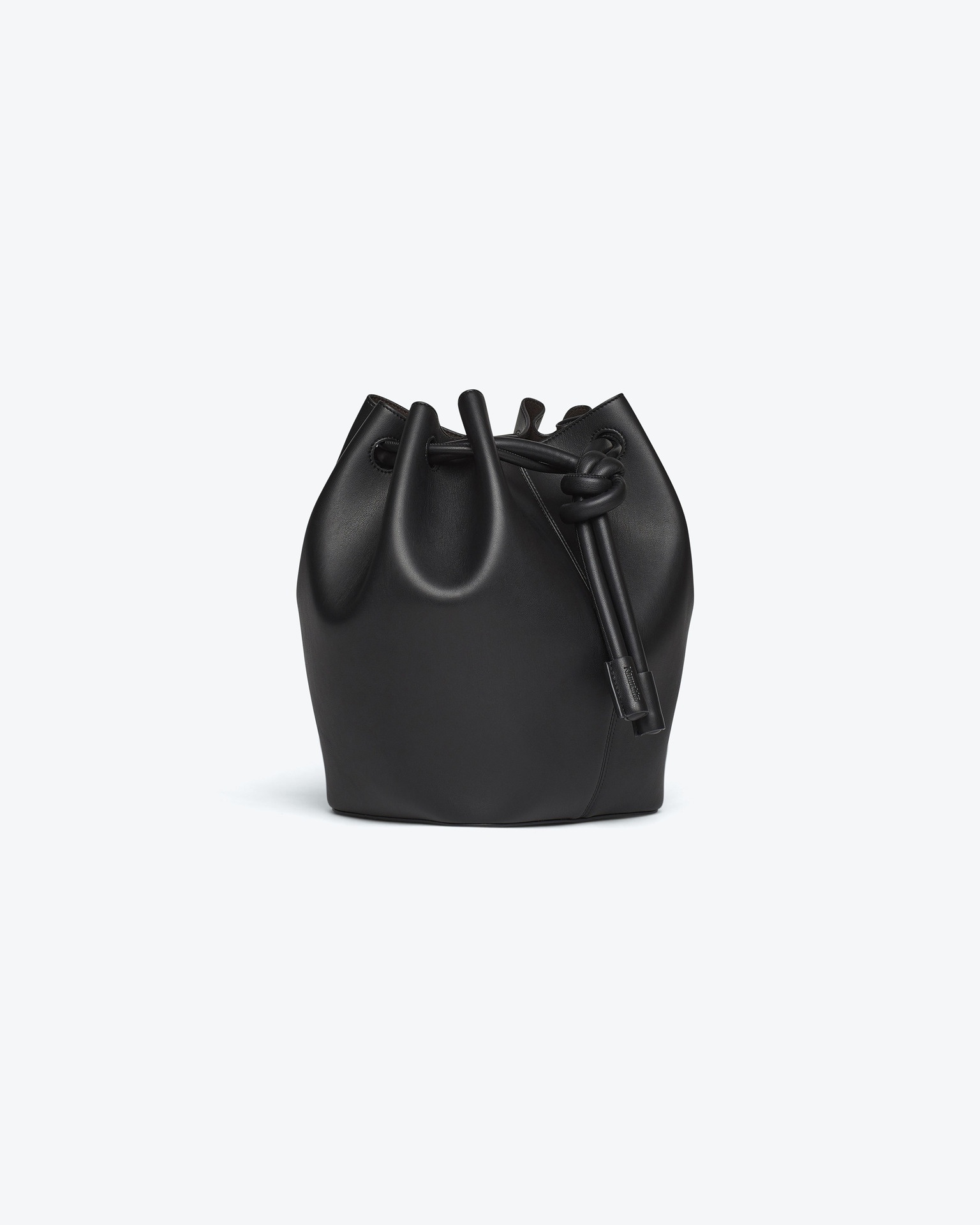 ELONGATED BUCKET MEDIUM - Alt-nappa leather medium bucket handle bag - Black - 4