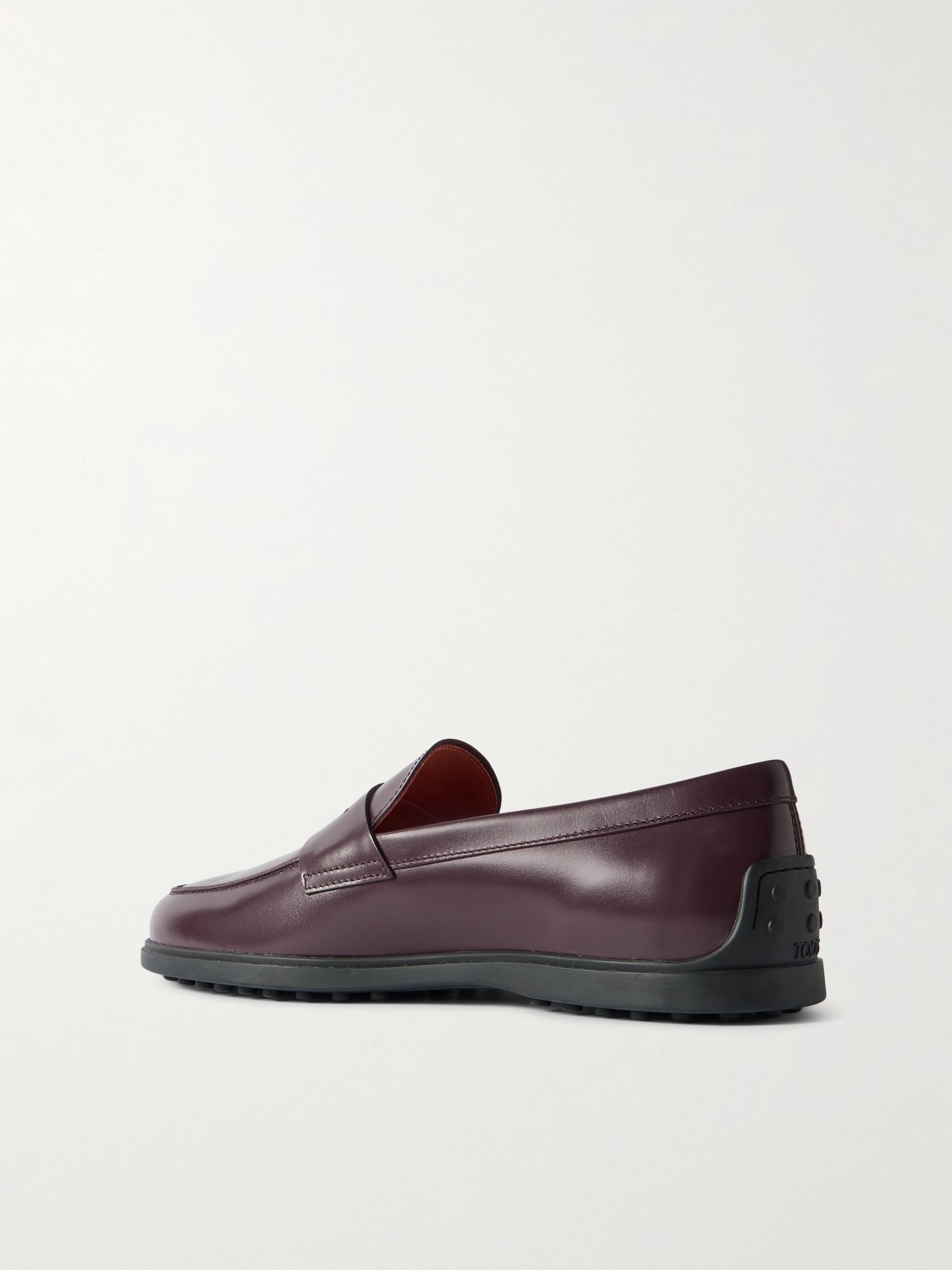 Gomma Leather Penny Loafers Burgundy - 4