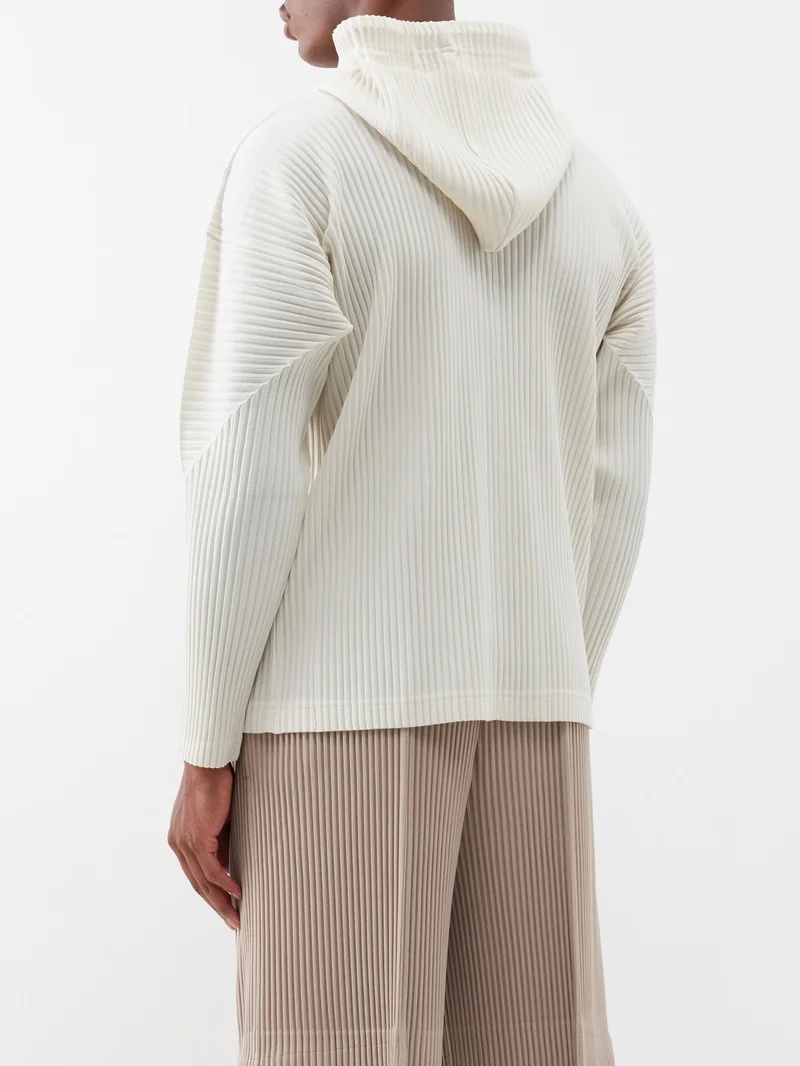 Technical-pleated hoodie - 5