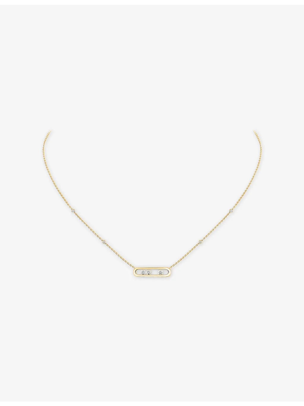 Move Classique Baby Move 18ct Gold And 0.14ct Diamond Necklace - 1