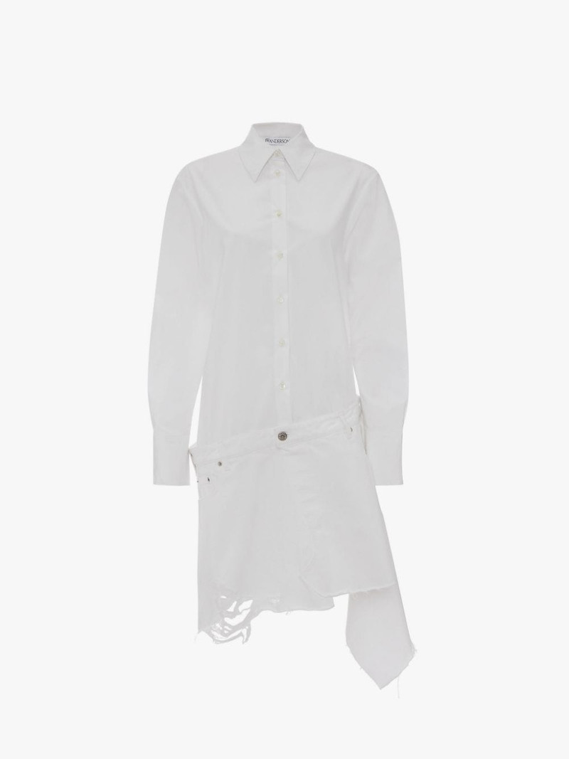 HYBRID LONG SLEEVE DENIM SHIRT DRESS - 1