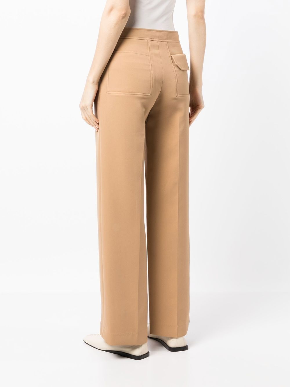 pressed-crease straight trousers - 4