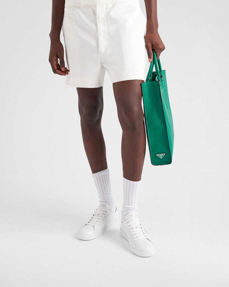 Prada Brushed leather sneakers outlook