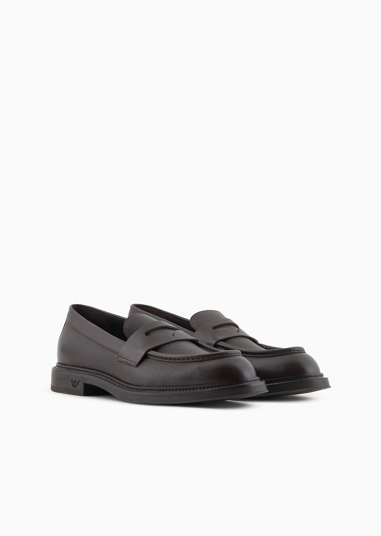 Pebbled leather loafers - 2