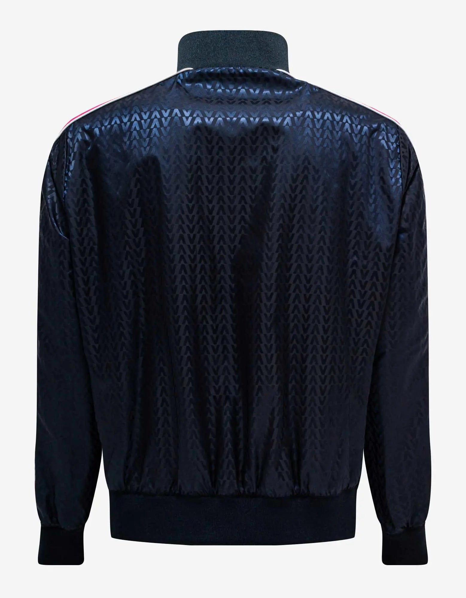 Valentino Navy Blue Optical Logo Jacquard Track Jacket - 2