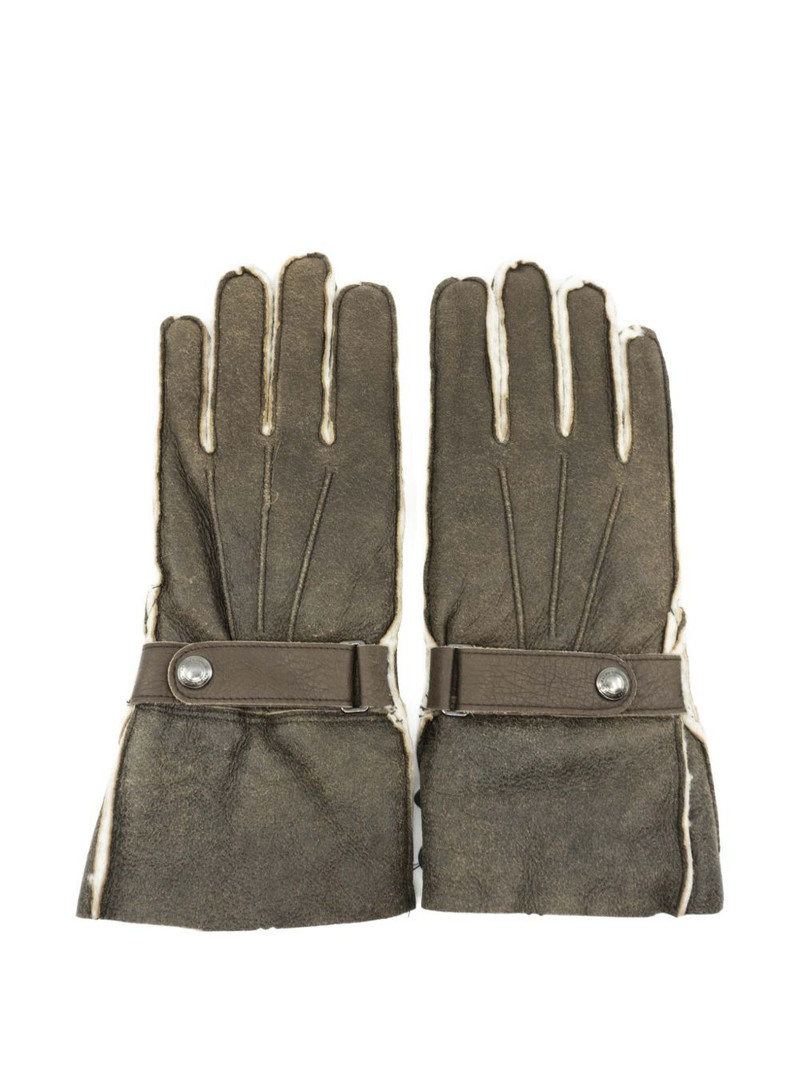 Utility Icons shearling-trim gloves 1