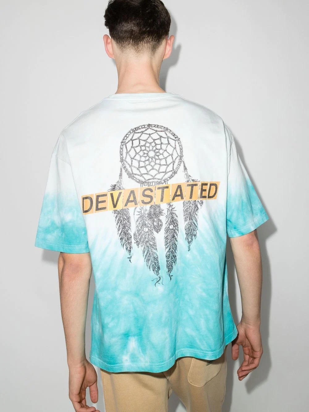 hand-dyed graphic-print T-shirt - 3