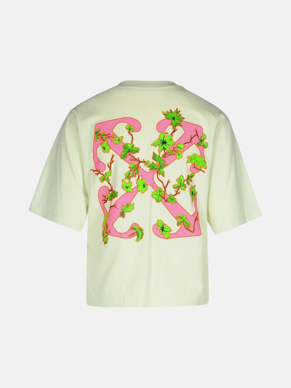 'RAMAGE FLOWER' GREEN COTTON T-SHIRT - 3