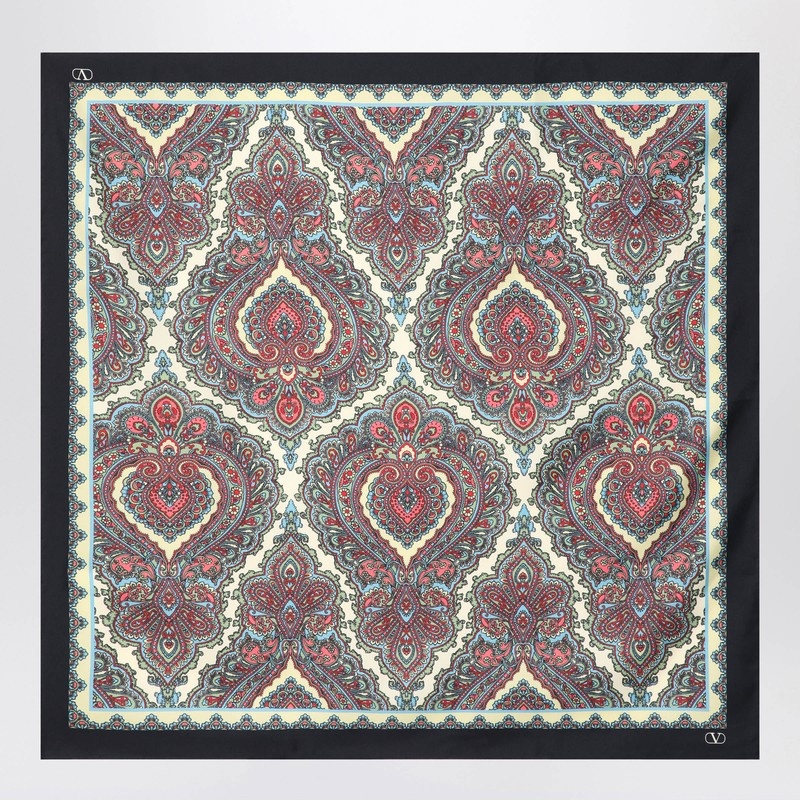 ボレロ・ショール Valentino Garavani Silk scarf with Paisley print Valentino Valentino Garavani Silk Scarf With Paisley Print
