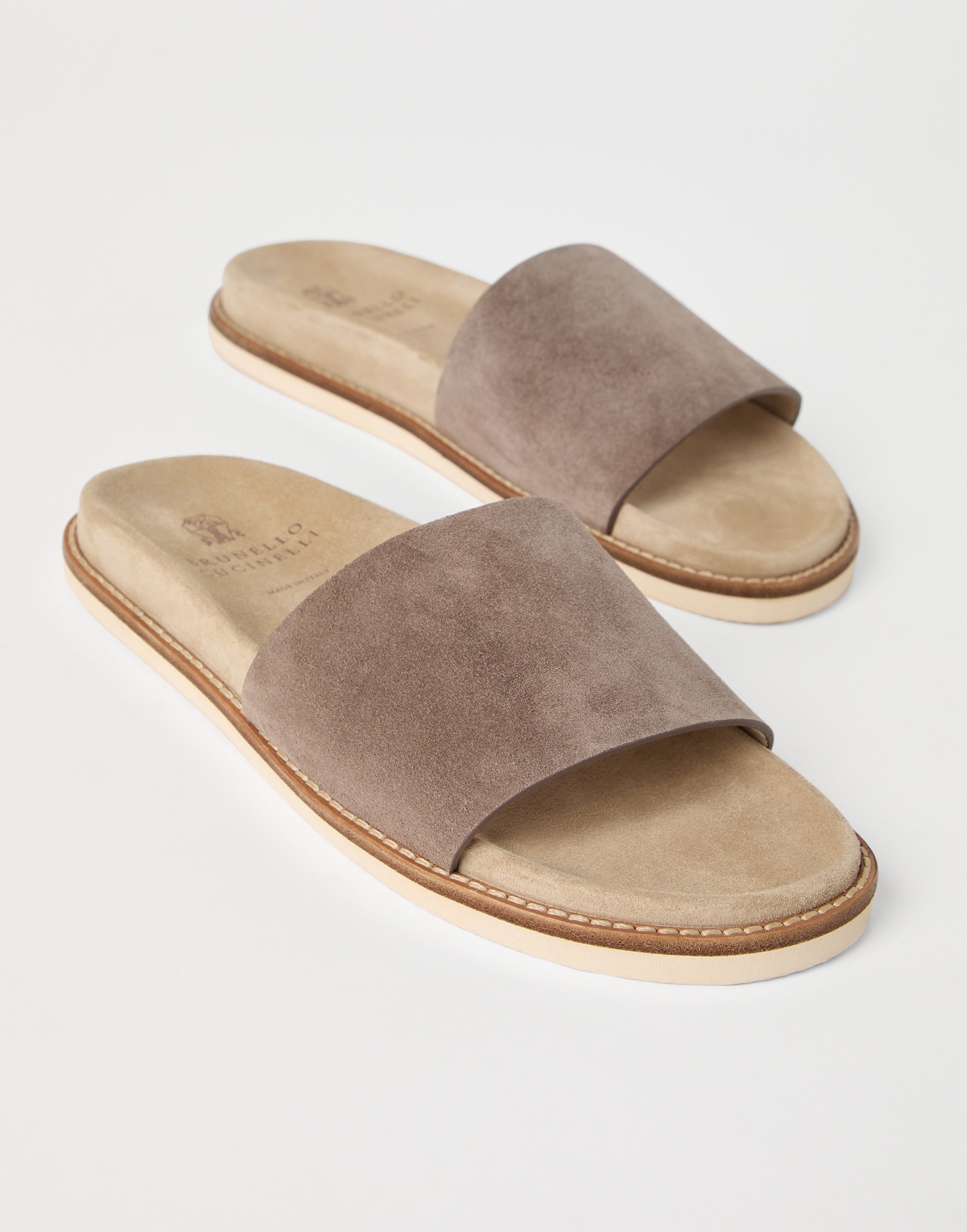 Washed suede slides - 3