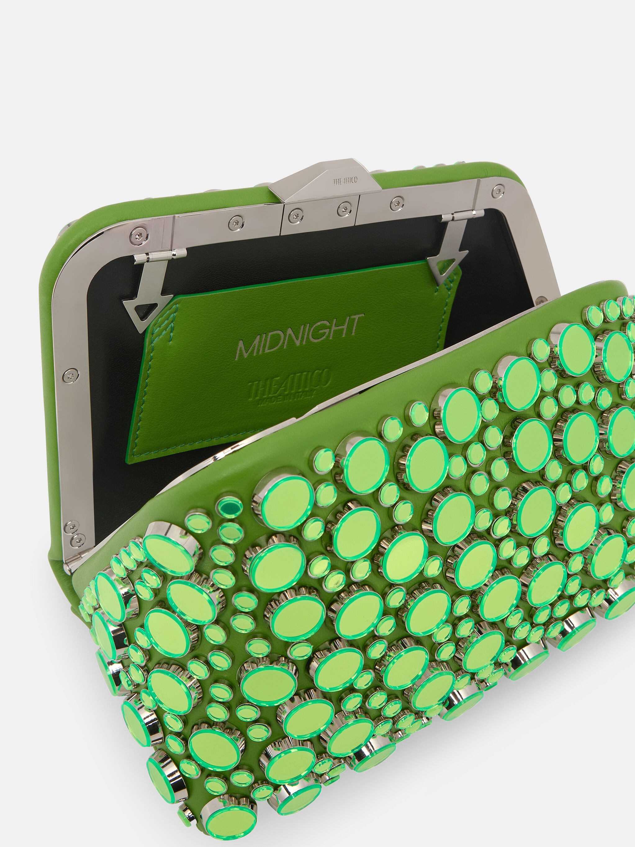 ''MIDNIGHT'' FLUO GREEN CLUTCH - 4