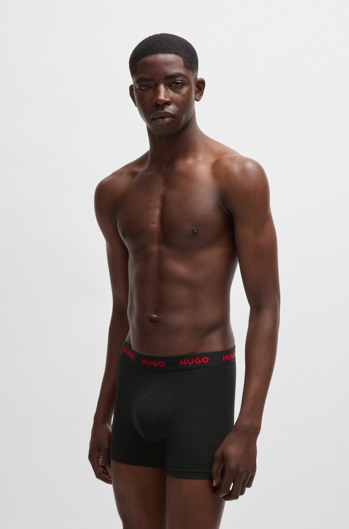 THREE-PACK OF STRETCH-COTTON BOXER BRIEFS WITH LOGOS - 6