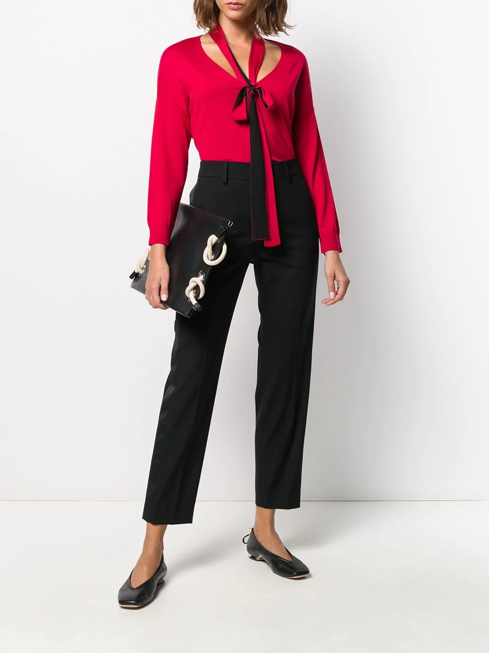 side stripes cropped trousers - 2