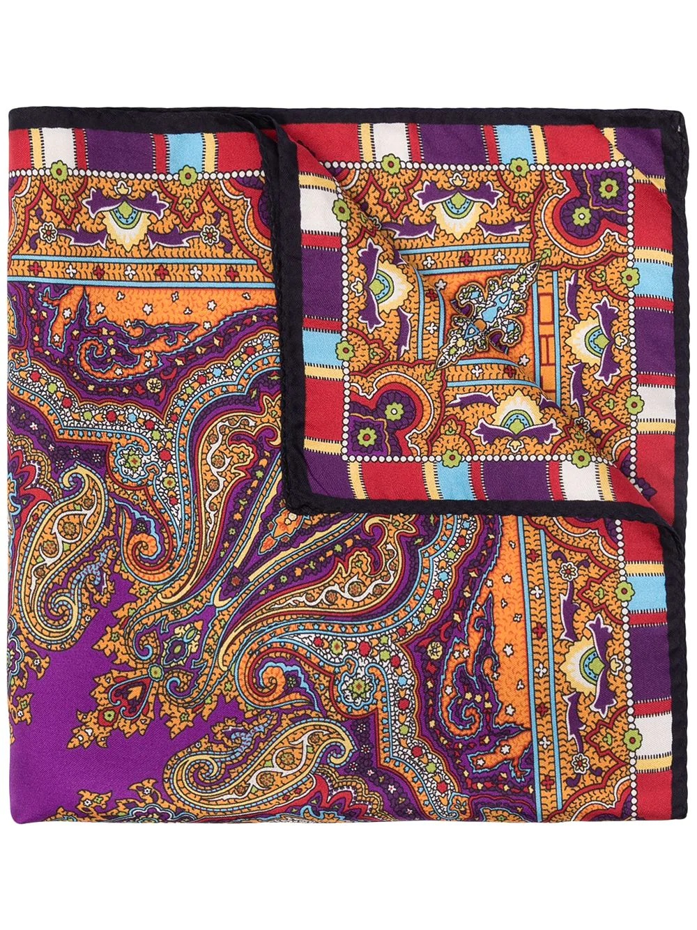 paisley print pocket square - 1