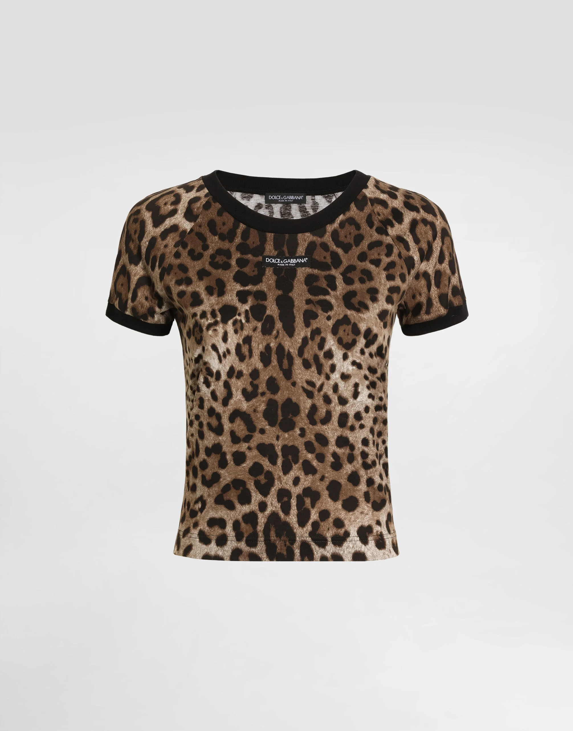 Leo-print jersey t-shirt - 1