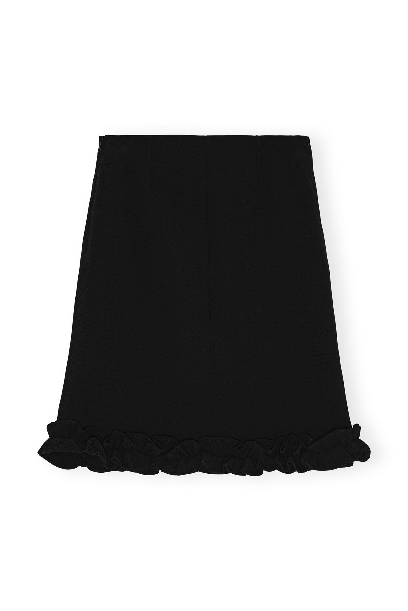 BLACK BONDED CREPE SKIRT - 1