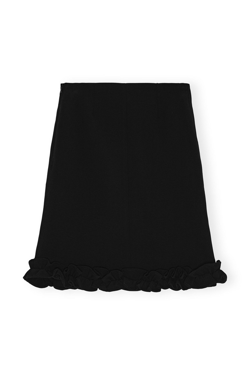 BLACK BONDED CREPE SKIRT 9