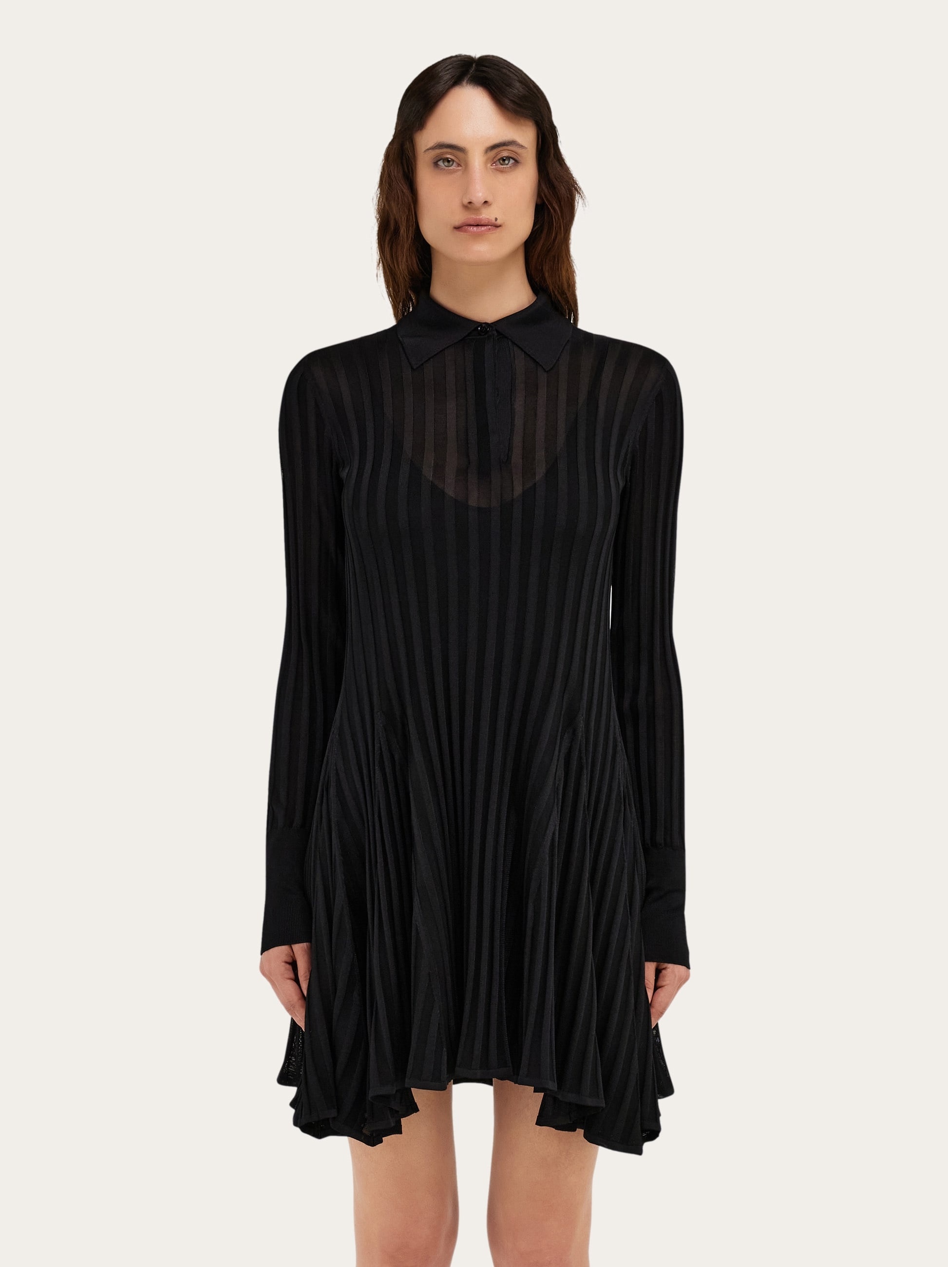 Ribbed skater dress - 2